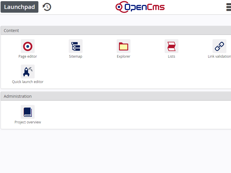 Launchpad (c) CC BY-NC-SA / Alkacon Software - http://alkacon.com Launchpad